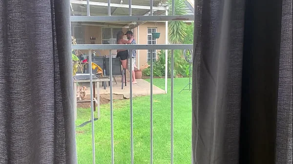 I caught my neighbours fucking outside in the backyard videos