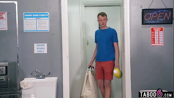 Young guy reverse gangbanged by hot MILFs in a laundry room videos