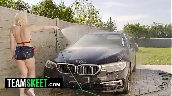 The Hottest Car Wash Ever | Try On Haul - TeamSkeet videos