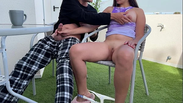 Step Brother Put My Hand on His Big Dick!! I Couldn't Resist His Experienced Fingers! Real Orgasm videos