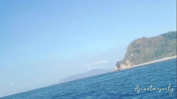 Proper cumshot into pussy after having fun with jet sky and beach videos