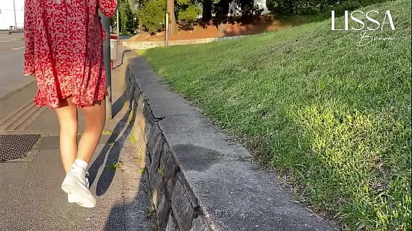 Hot woman shows off and touches herself on public bus videos