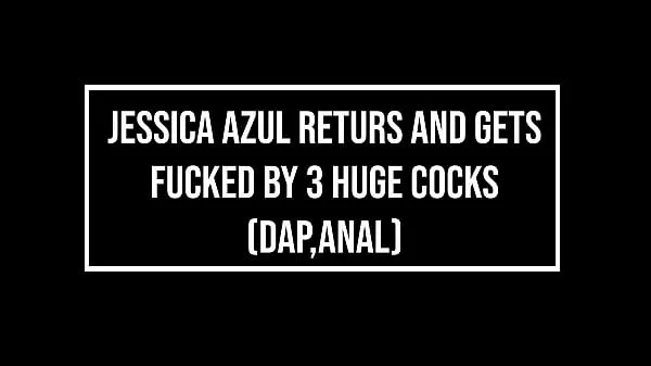 Perfect body Brazilian, Jessica Azul returns and gets fucked by 3 huge cocks (DAP, Balls deep anal, Anal, gapes, ATM, perfect body, monster cocks) OB335 videos