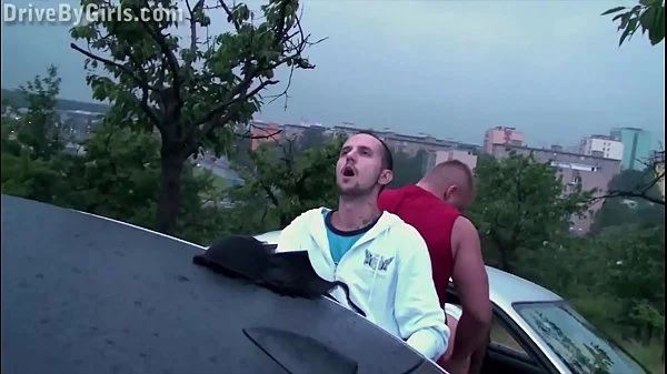 Girl stuck her ass out the car window for anyone to fuck a public gang bang orgy videos