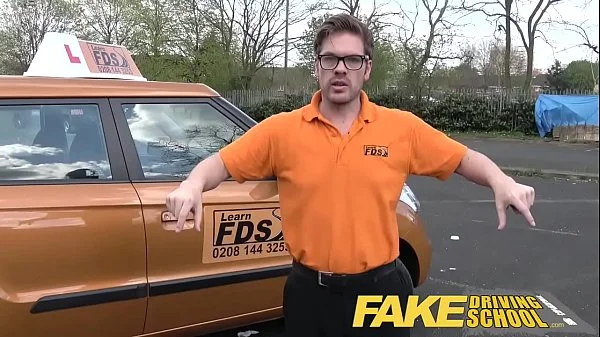 Fake Driving School busty examiner passes excitable young man on his test videos