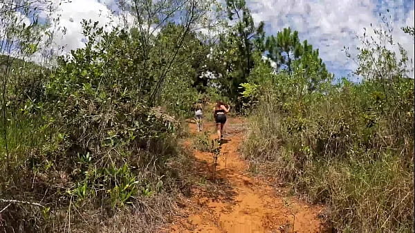 I go out to exercise with my two friends and we end up having a threesome outdoors videos