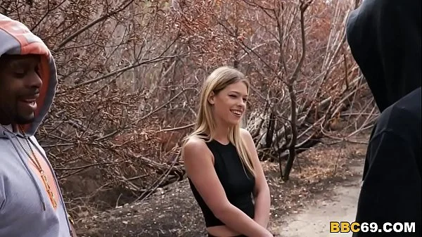 Hiking Turns Interracial Threesome Sex - Leah Lee videos