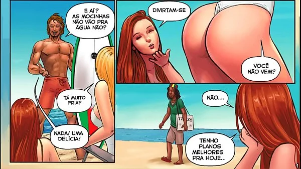 História em Quadrinho Pornô (Cartoon HQ) - Um Dia na Praia - As Patricinhas - Câmera Caseira videos