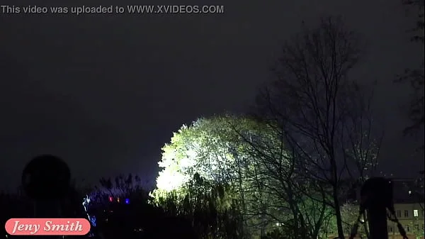 Deep Evening - Russian beauty Jeny Smith walks in public in transparent tights without panties. So you can see the pussy videos