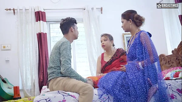 Desi Indian husband teaches you how to satisfy two desi wives at the same time ( Full Threesome Movie ) videos