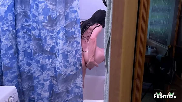 Stepson spies on his StepMom in the shower, stepmother suck two dicks, creampie in stepmom videos