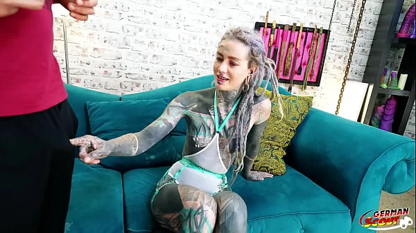 GERMAN SCOUT - Split Tongue Tattoo Star Anuskatzz at Rough Anal Sex Casting videos