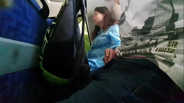 Stepson Suddenly starts Touching his Busty Stepmom's Tits and Pussy in the Bus after work videos