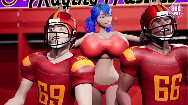 3DGSPOT - Big Titties Teen Gets DP By Two Footbal Players In The Locker Room! 3D CARTOON PORN! videos