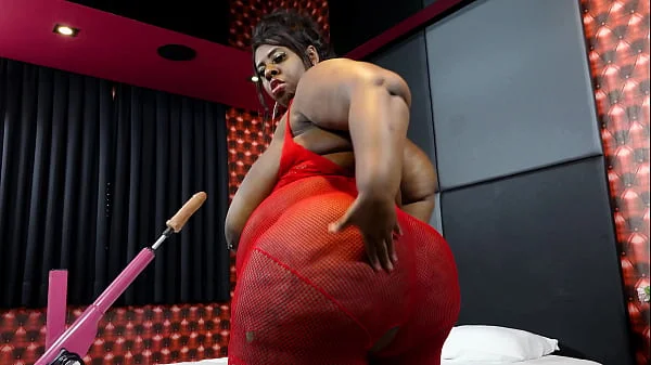 Gigantic Black BBW Thammy Leviemont Runs a Fucking Machine in Her Fat Pussy JM1223 videos