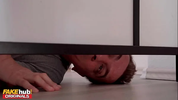 FAKEhub - Big boobs French girl masturbating in changing room spied squirting then fucked hard videos