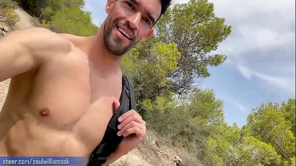 Naked hiking fun after hard workout at the gym videos