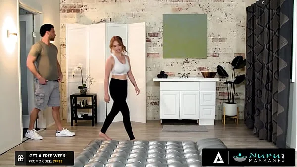 NURU MASSAGE - Sexy Busty Redhead Quinn Wilde Gives A Complimentary Message To A Customer videos