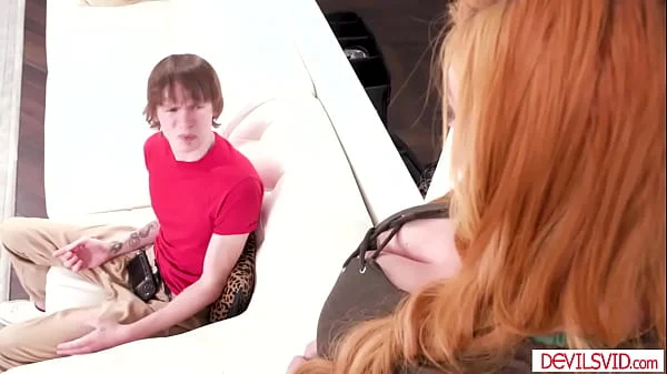 Stepson licking then ass fucking big tits redhead stepmom videos