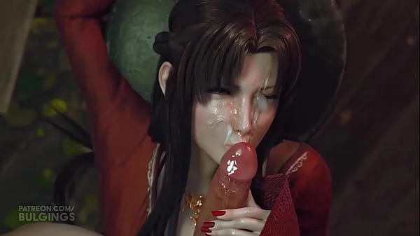 Final Fantasy 7 REMAKE Aerith mom throat fucked videos