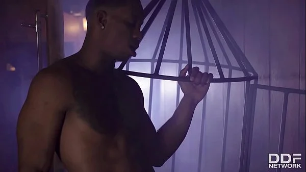 Busty babe Marty Lacroft swallows enormous black cock down her deep throat videos