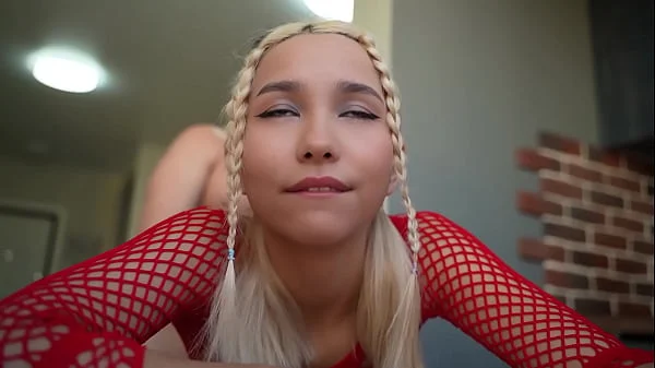 Hot blonde in red gets fucked hard videos