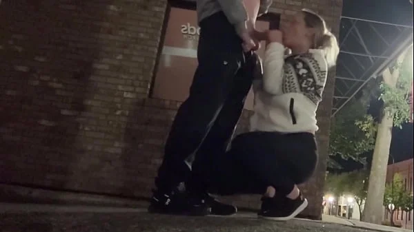 Extremely Risky Bar Blowjob and Downtown Sucking and Flashing videos