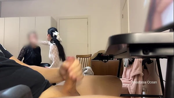 My stepmom and I caught my husband watching porn and masturbating. videos