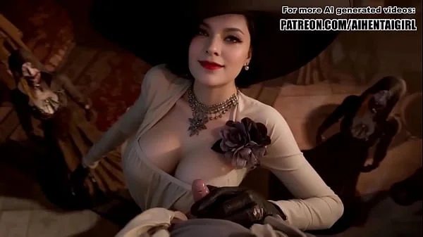 Resident Evil Lady Dimitrescu cosplay Jerking you off | Uncensored Hentai AI generated videos