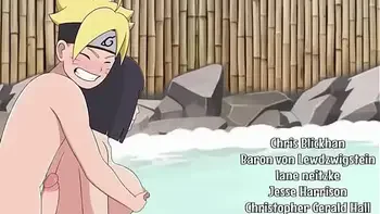 Naruto flagra Boruto e Hinata fazendo sexo nas fontes termais e só observa. videos