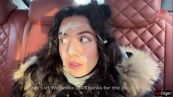 Risky Public Sex in the Car Huge Cum on Face and Cumwalk in metro videos
