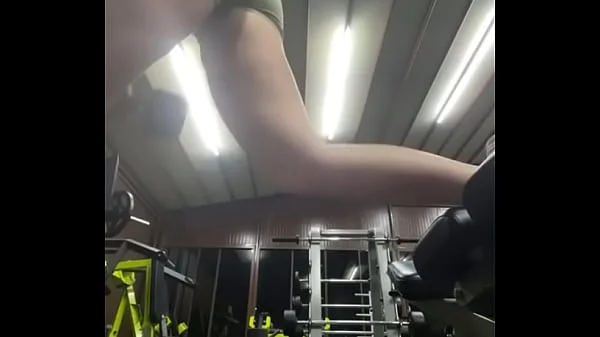 Gym girl training and play with herself videos