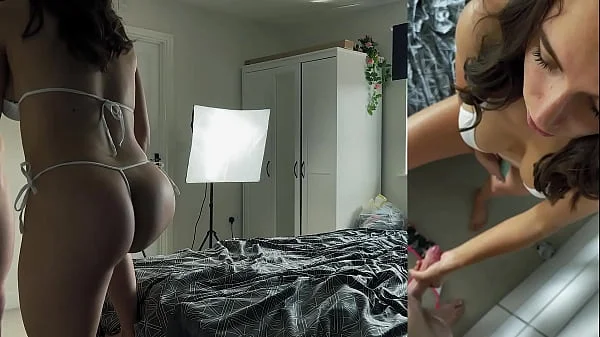 Bikini stepdaughter with perfect ass jerks him off onto her big tits videos