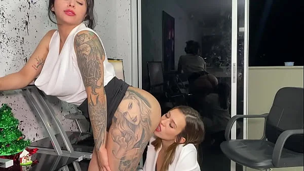 Lesbian boss licks her young secretary's ass - ANITTA MILLER videos