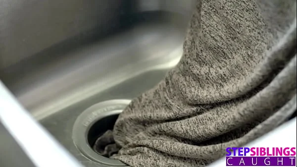 Blonde Temptress Kyler Quinn gets tight pussy fucked by stepbro while Stuck in Sink videos