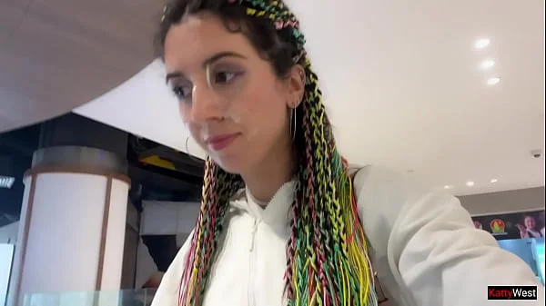 Crazy Cumwalk in Public Shopping Mall Blowjob in Public Toilet videos