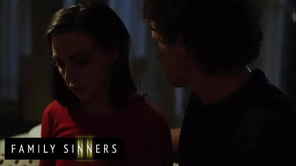 FAMILY SINNERS - Horny Stepbro Sneaks In His Stepsis's House And Seduces Her Making Her All Wet And Ready To Fuck videos