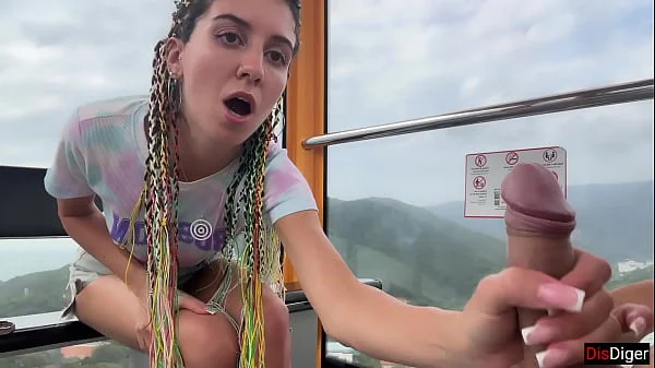 Public Dick Flashing on the Ferris wheel - Stranger Girl Help me Cum in her Mouth videos
