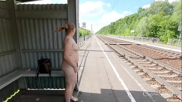 Flashing cumslut on the railway videos