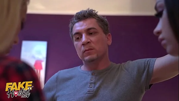 Fake Hostel Tiny Australian and big ass Italian backpackers fucked hard videos