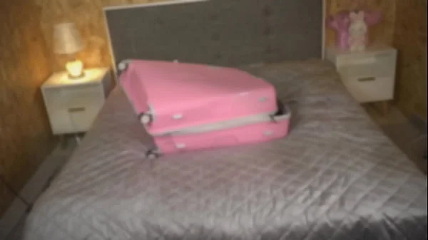 She didn't let me go on a business trip alone, so she climbed into my suitcase videos