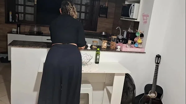 The stepson asks his stepmother for help so he can cum. videos