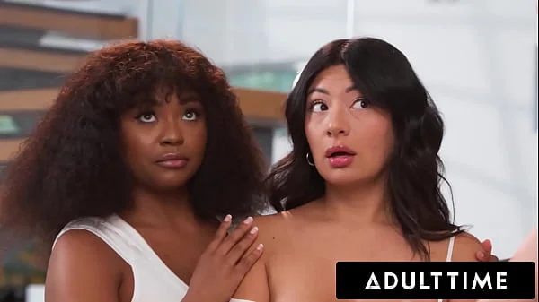 ADULT TIME - Straight Girl Cami Strella Secuced! First Lesbian 3-Way WIth Freya Parker & Avery Jane! videos