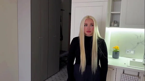 The young landlady in stockings hasn't had sex in a long time. I have to fuck her or give her the money. videos