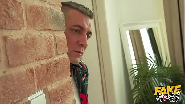 Fake Hostel - Fuck me while my best friend lays next to us - sneaky college students sharing a bed! videos