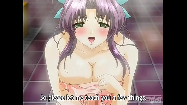 Hentai - I Get a Boner While My Stepmom Gives Me a Bath [Uncensored] [Subtitled] videos