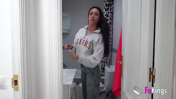 Petite woman squeezes a 10-inch cock. Hit it hard. Sofia Sweet Secrett, what a nymphomaniac! - FAKings videos