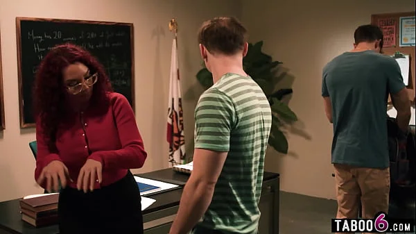 Students double penetrate their mature MILF teacher Kiki Daire videos