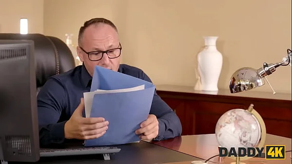 DADDY4K. Slutty blonde with natural tits has no rules and is fucking with her BF’s Daddy on the table videos