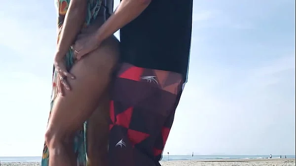 Just Go Away! Milf Gets standing Anal  in front of everyone After Teasing Stranger on the beach videos